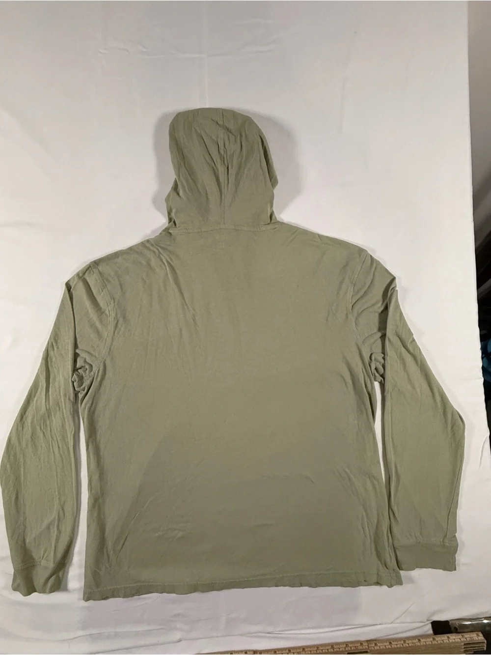 J. Crew Olive Green Men's Lightweight Hooded Long-Sleeve